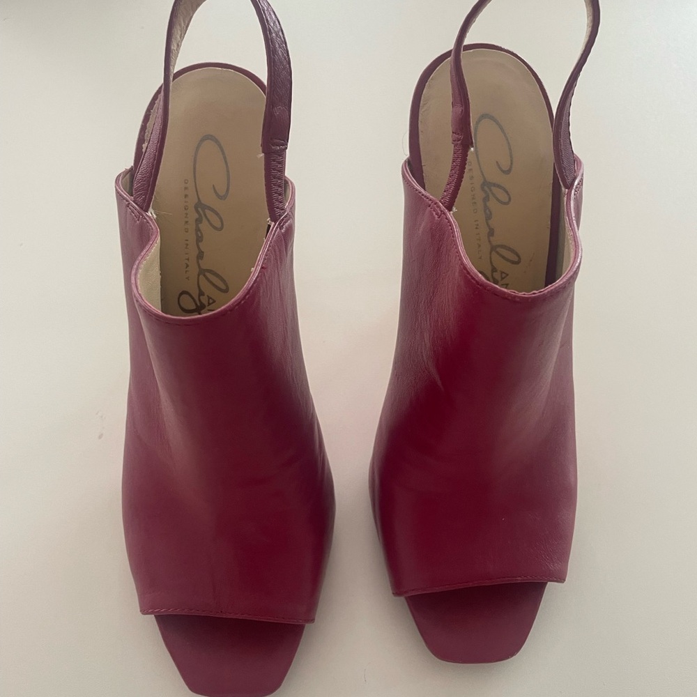 Charles David pink leather heels